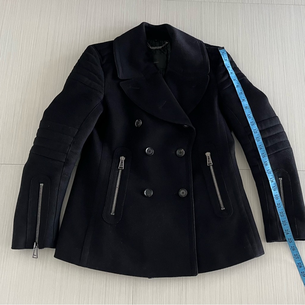 Belstaff Black Double-Breasted Pea Coat - Picture 5 of 16